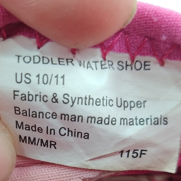 SEAFIT‎ Toddler Girls Pink Sz 10/11 Fabric Water Shoes Hook and Loop Pull Tab - Picture 8 of 8